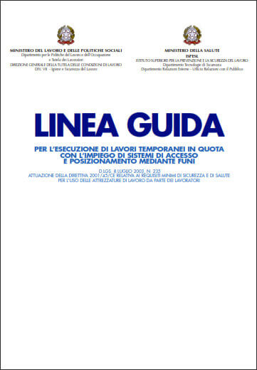 Linee guida lavori in quota su funi